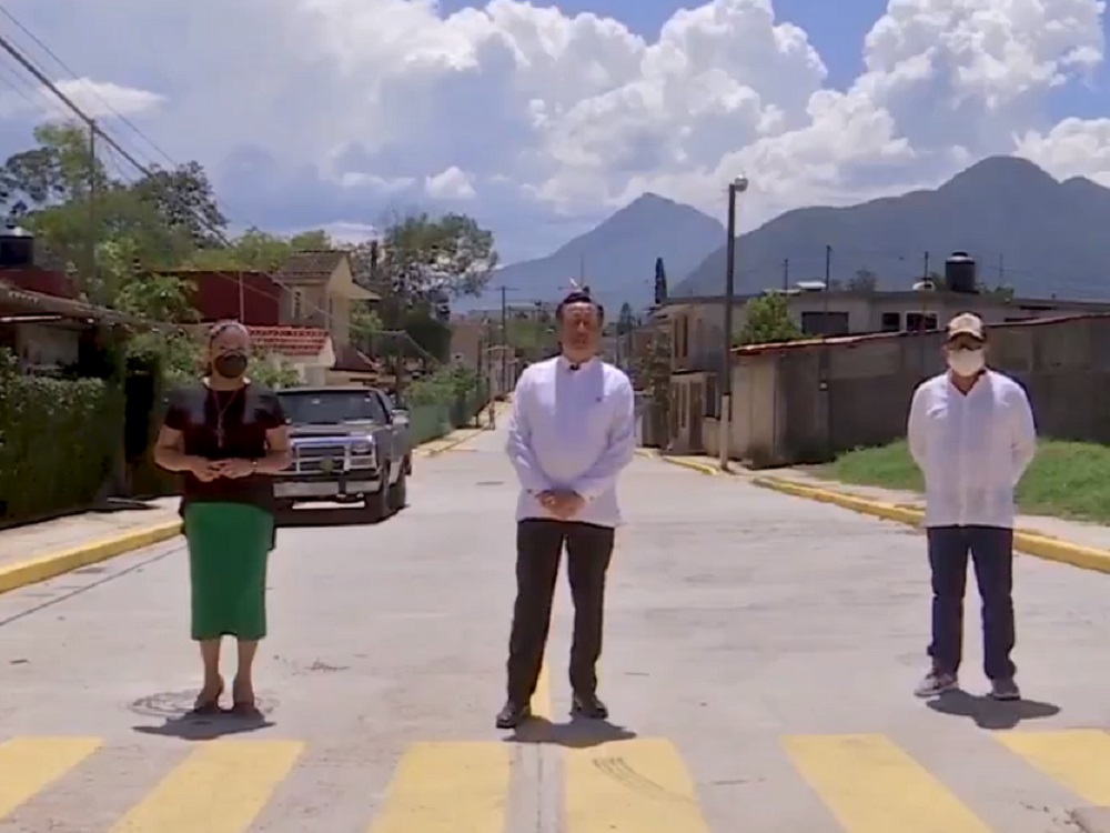 Gobernador Cuitláhuac García Jiménez recorrió las obras que se realizan en municipio de Nogales