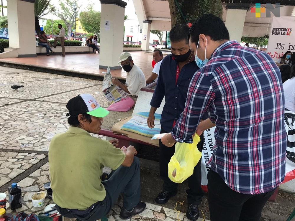 Estudiantes de la UV, promueven uso correcto de cubrebocas para evitar repunte de coronavirus