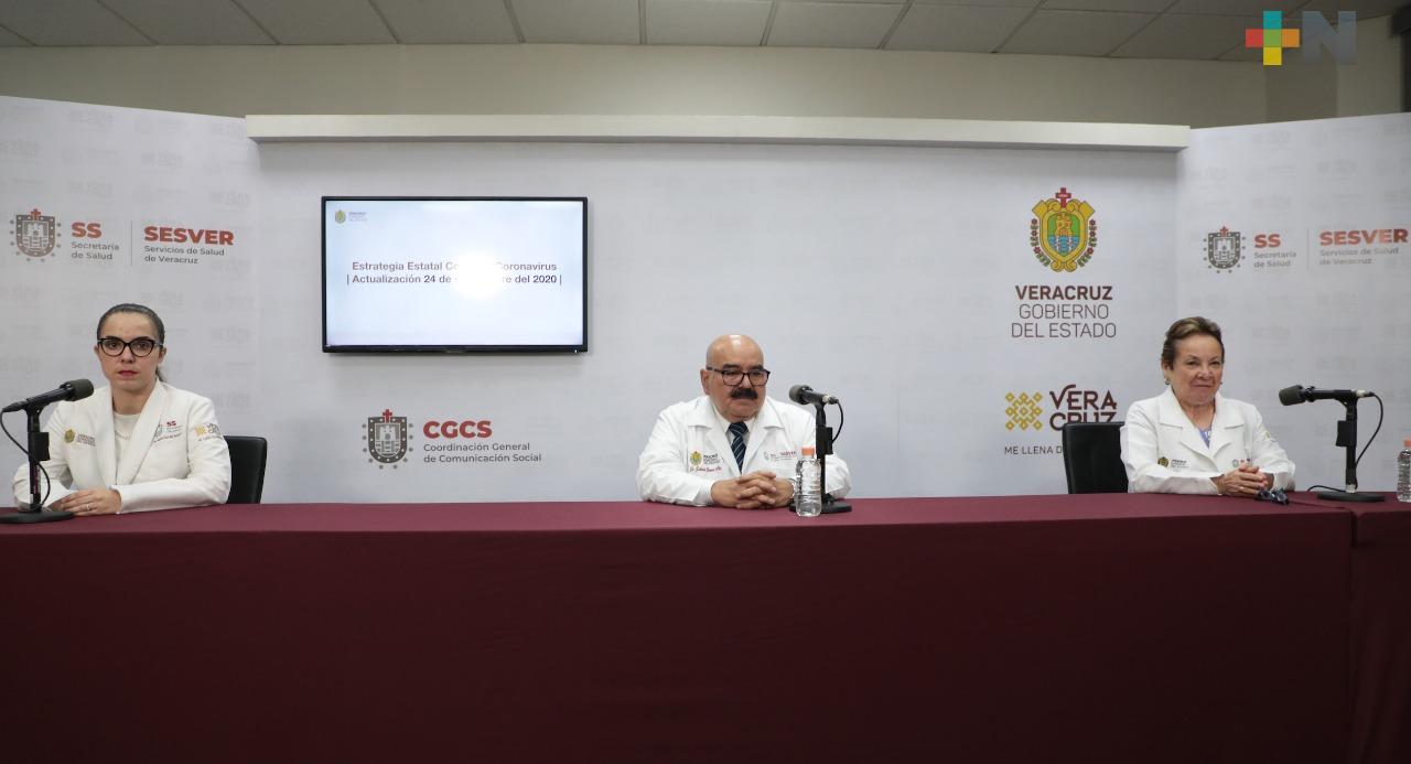 Registra Salud 128 casos nuevos de Covid-19 en Veracruz