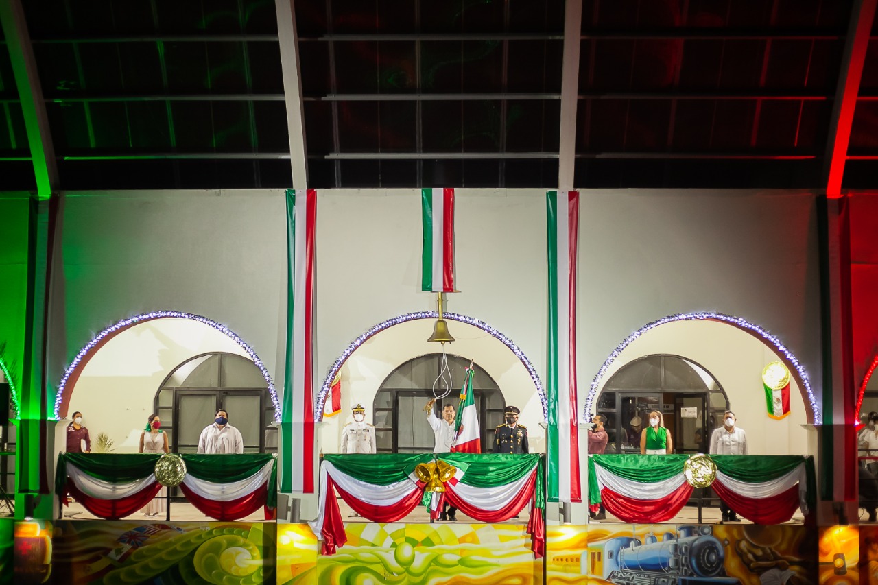 En forma virtual celebraron Grito de Independencia en el sur de Veracruz
