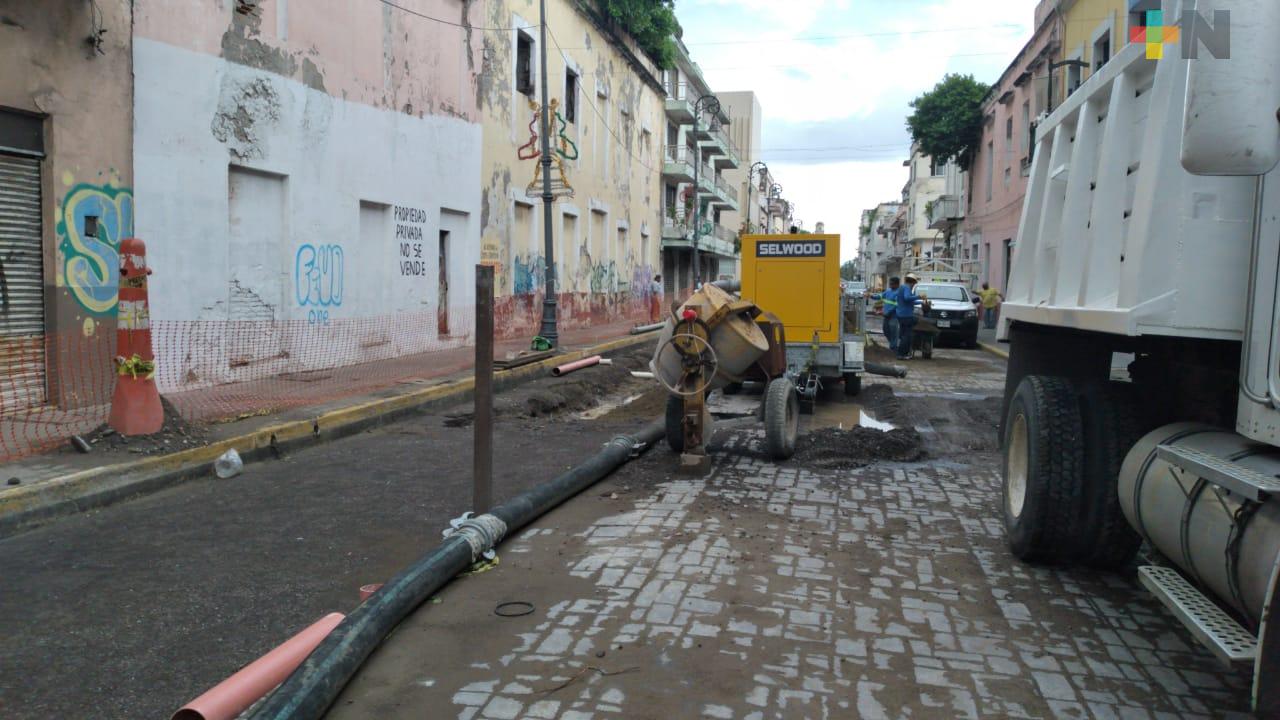 Continúan obras de Grupo MAS sobre avenida Independencia de Veracruz