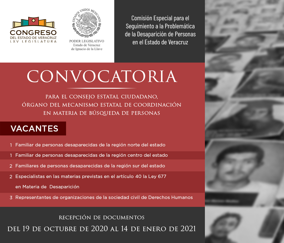 Emite Congreso convocatoria para nueve vacantes en el Consejo Estatal Ciudadano