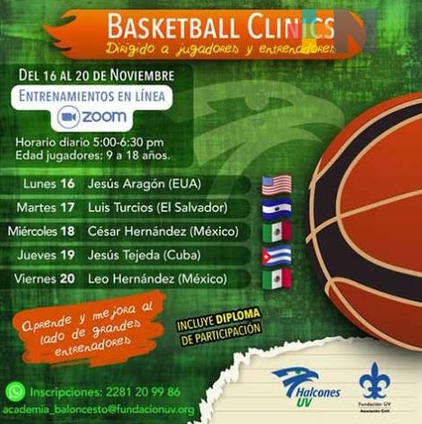 UV realizará Clínica Internacional de Basquetbol Online