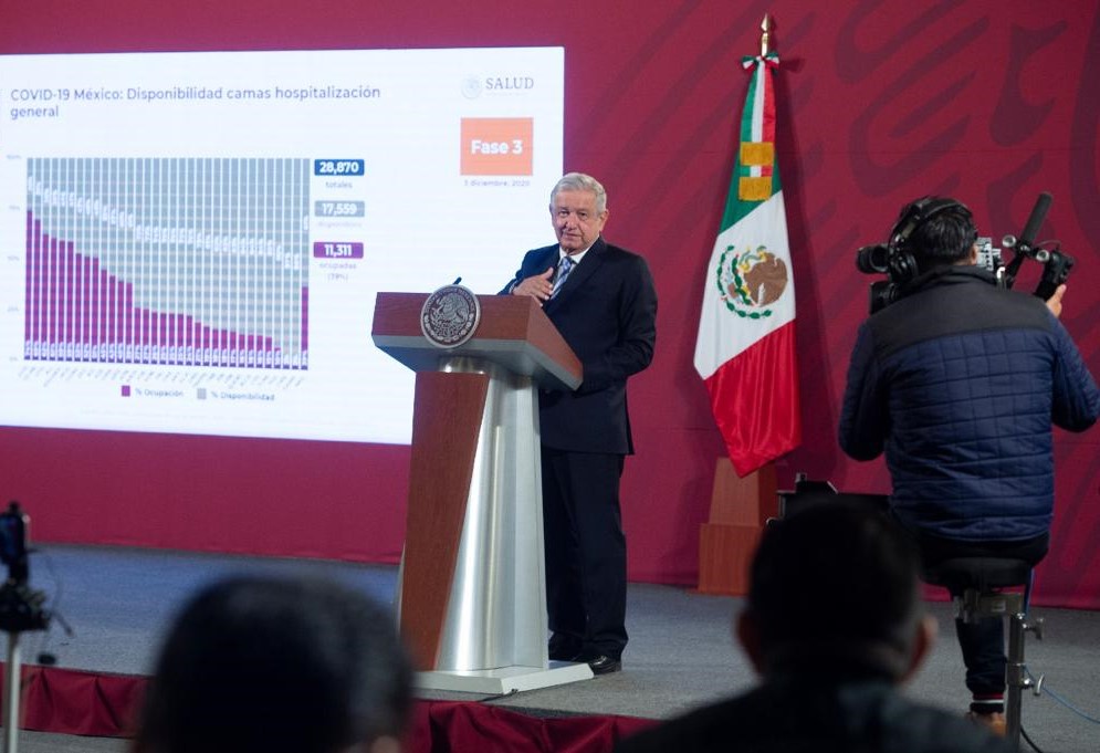 Exhorta el presidente a evitar fiestas navideñas ante repunte de la pandemia