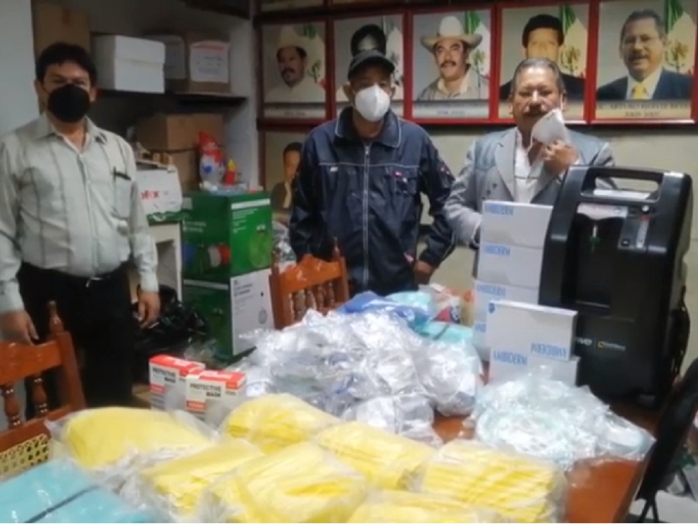 Entregó alcalde de Ángel R. Cabada, equipo y material sanitario a Protección Civil