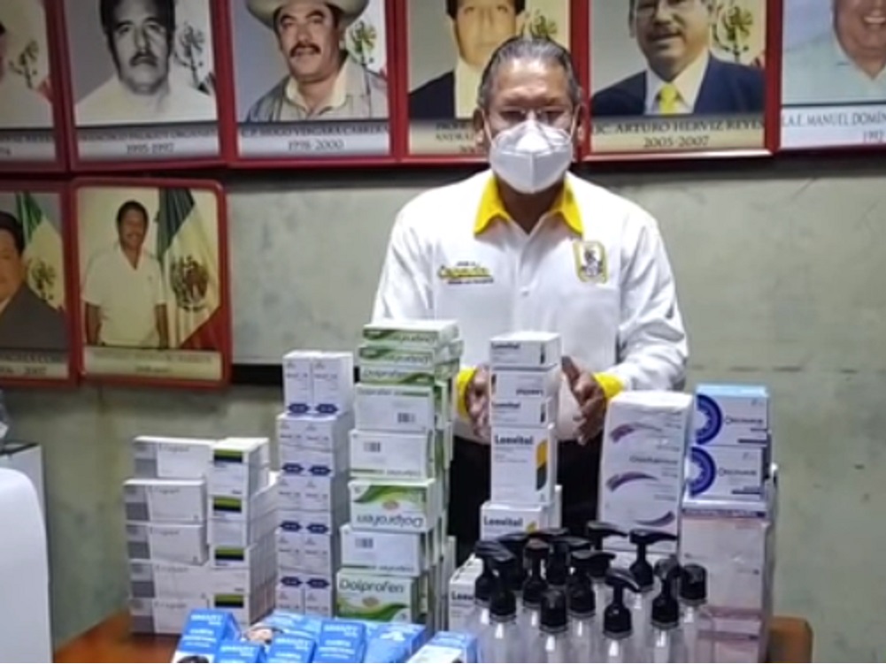 Alcalde del municipio Ángel R. Cabada, adquiere nuevo paquete de insumos sanitarios