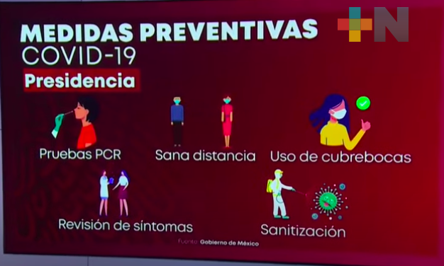 Secretaría de Salud informó protocolo COVID-19 en Presidencia