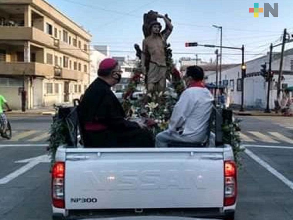 Con procesión, Diócesis de Veracruz termina festividades en honor a San Sebastián