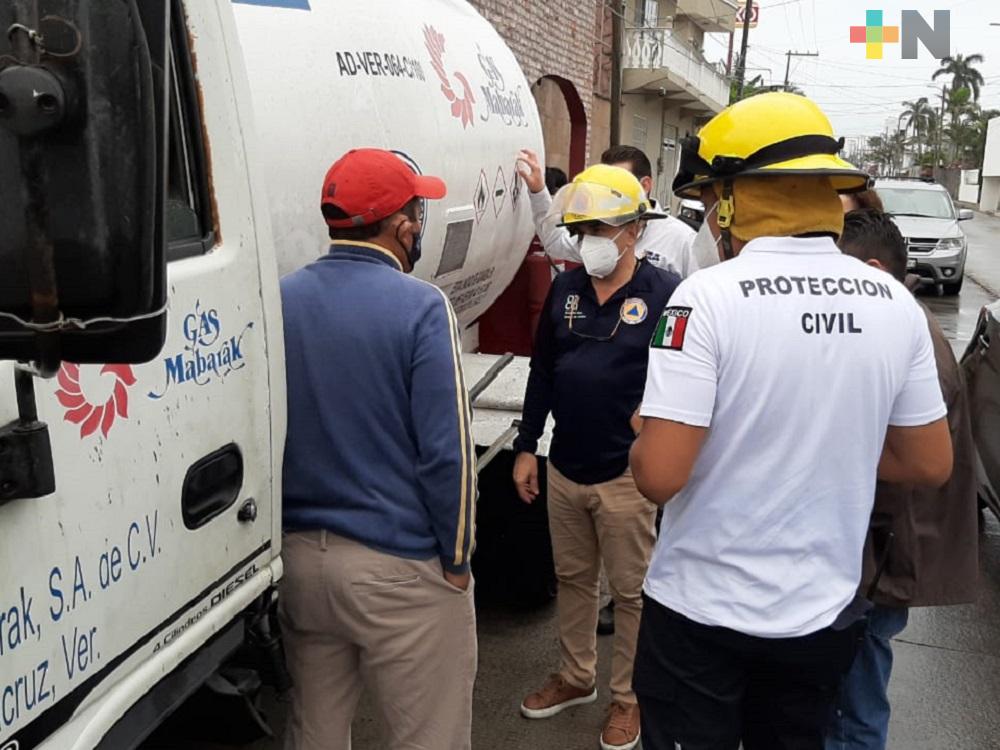 En Boca del Río, fuga de gas movilizó a bomberos conurbados y PC municipal