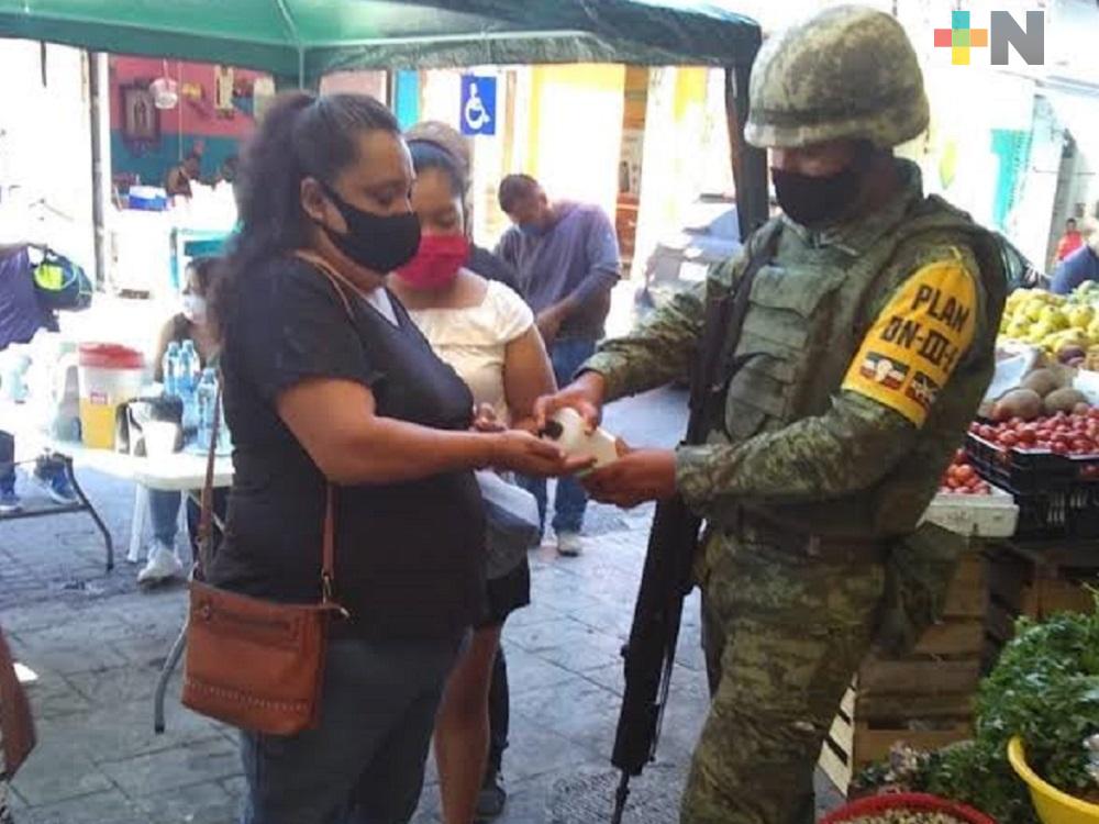 Autoridades municipales de zona centro-norte de Veracruz agradecen apoyo del 87 Batallón de Infantería