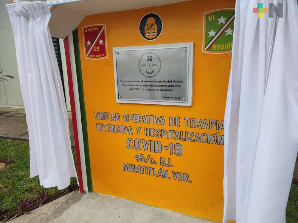Por Día del Ejército, develaron placa en Batallón de Infantería con sede en Minatitlán