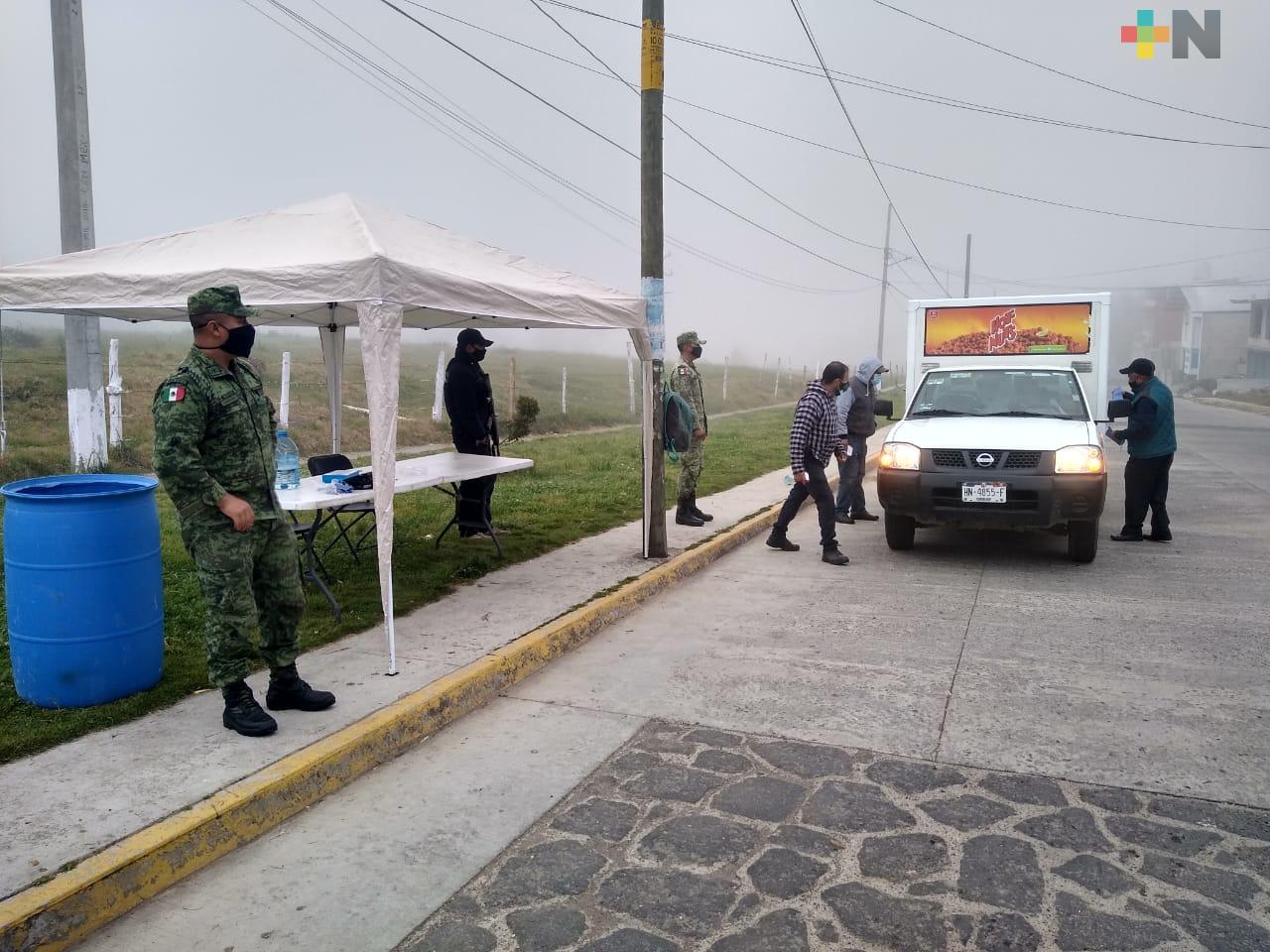 Participa SEDENA en acciones sanitarias, en Tlapacoyan