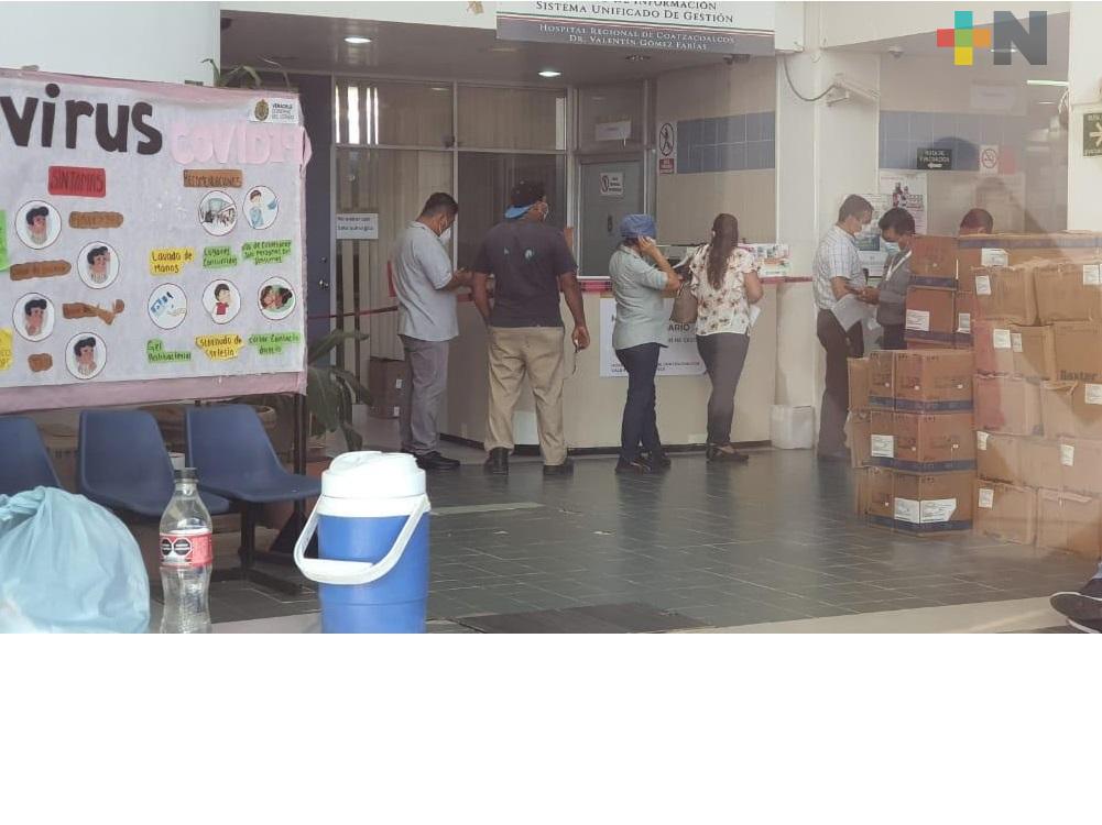 Más de 400 profesionales de la Salud del Hospital de Coatzacoalcos quedarán inmunes de coronavirus