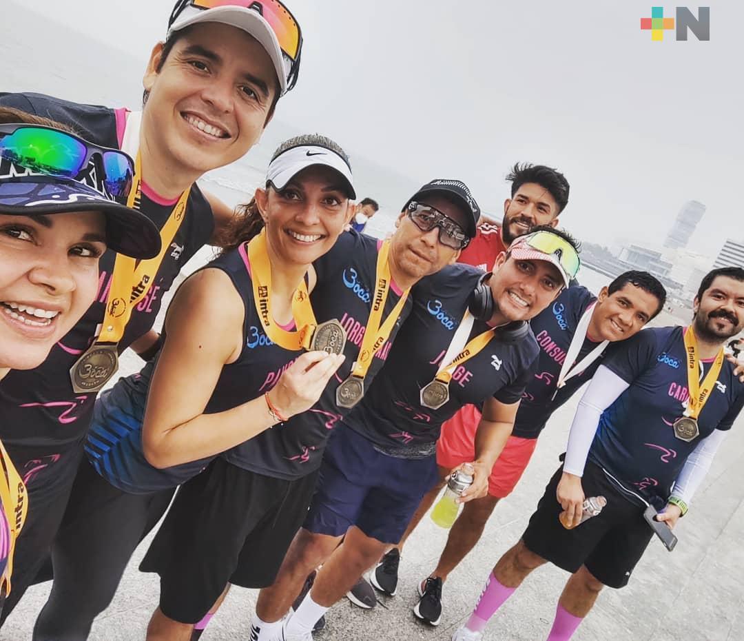 TRI BOCA festejó 16 años con un entrenamiento de Medio Maratón