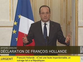 Hollande, presidente francés, promete ejemplaridad tras escándalo por desvío de recursos