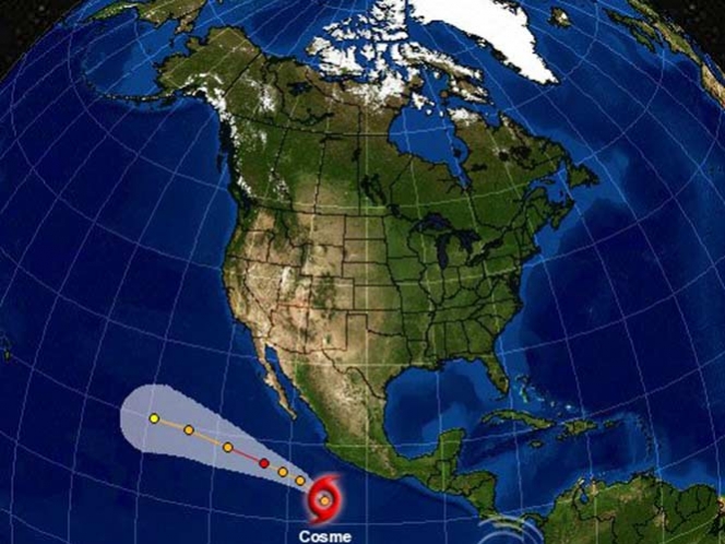 Tormenta “Cosme” avanza y se aleja de costas mexicanas