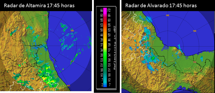 Potencial de lluvias en las zonas norte y parte alta de la cuenca del río Papaloapan en las siguiente horas