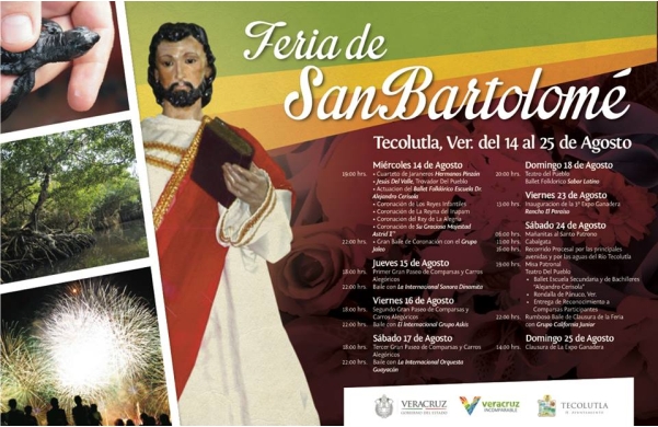 Culminaron este domingo las tradicionales Fiestas de San Bartolomé en el municipio de Tecolutla