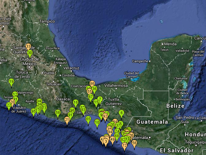 Chiapas registra este jueves una intensa actividad sísmica