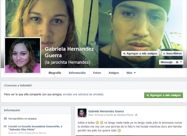 Joven anuncia su suicidio en Facebook