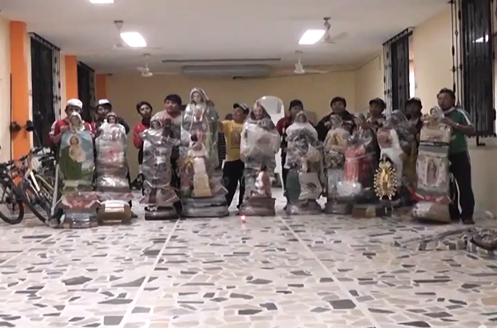 Llegan los primeros peregrinos a Coatzacoalcos