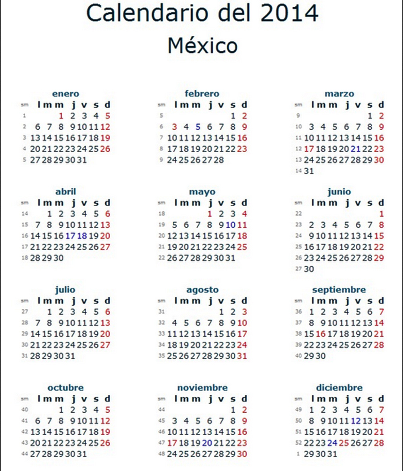 Feriados 2014: Conozca los días y los puentes oficiales