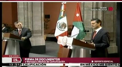 México y Jordania trabajan en firma de acuerdo de Libre Comercio: EPN