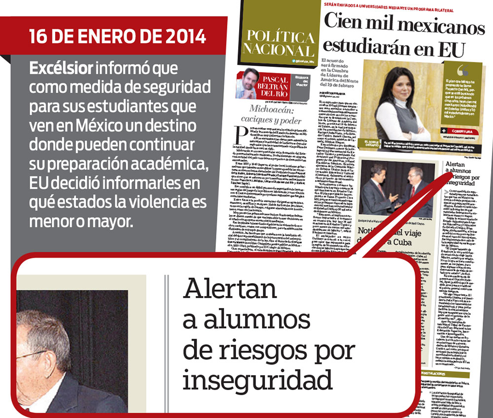 Por la violencia, alumnos de EU se alejan de México