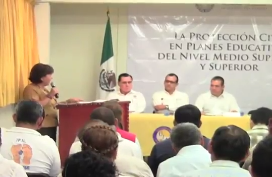 Dirige Secretaría Estatal de Protección Civil reunión de trabajo con universidades de Coatzacoalcos.