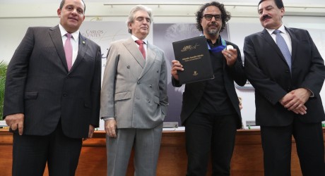 Reconoce Cátedra Carlos Fuentes a Rodrigo García Barcha y Alejandro González Iñárritu