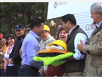 Autoridades federales y estatales del medio ambiente conmemoran el Día de la Tierra; entregan equipo a brigadistas forestales