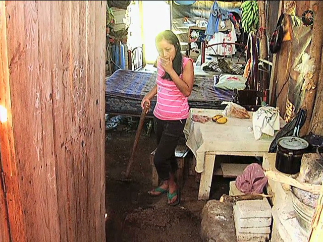 Viviendas afectadas por lluvias en Tuzamapan