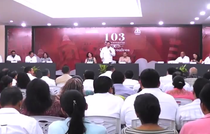 Celebran con Sesión Solemne el 103 Aniversario de Coatzacoalcos.