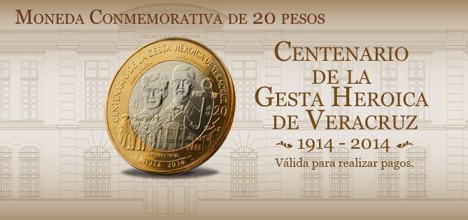 Banco de México pone en circulación la moneda conmemorativa por el centenario de la gesta heroica de Veracruz