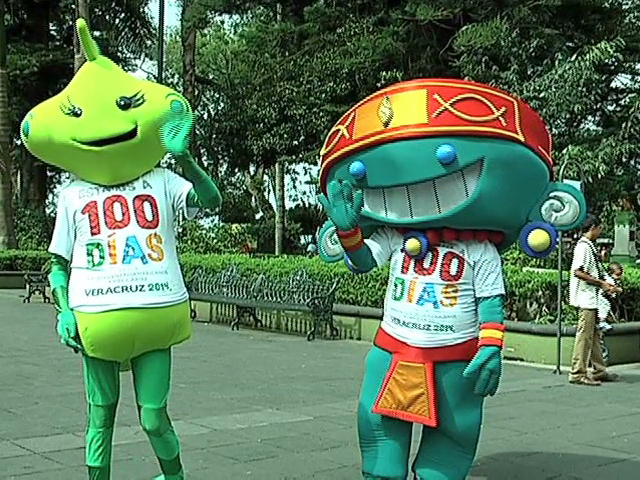 “Toto” y “Bamba” conviven con veracruzanos a 100 días de los Juegos Centroamericanos