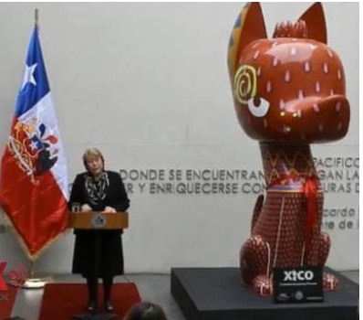 Xico, la mascota de México llega a Chile