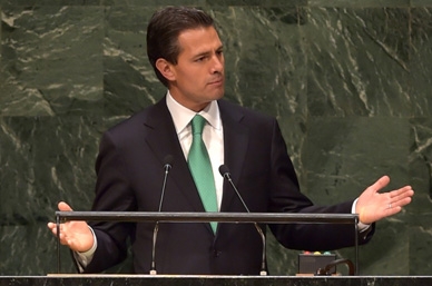 Enrique Peña Nieto se pronunció por la renovación de la ONU