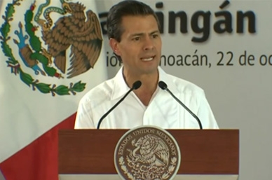 Respalda Peña Nieto a Michoacán para consolidar institucionalidad