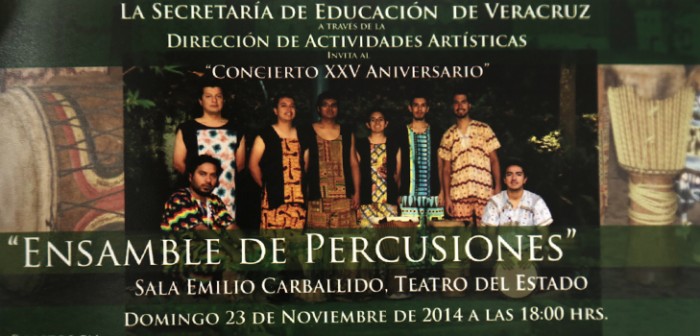 Invita SEV al concierto de XXV aniversario del Ensamble de Percusiones