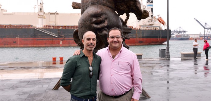 Inaugura gobernador Javier Duarte exposición escultórica del artista Javier Marín