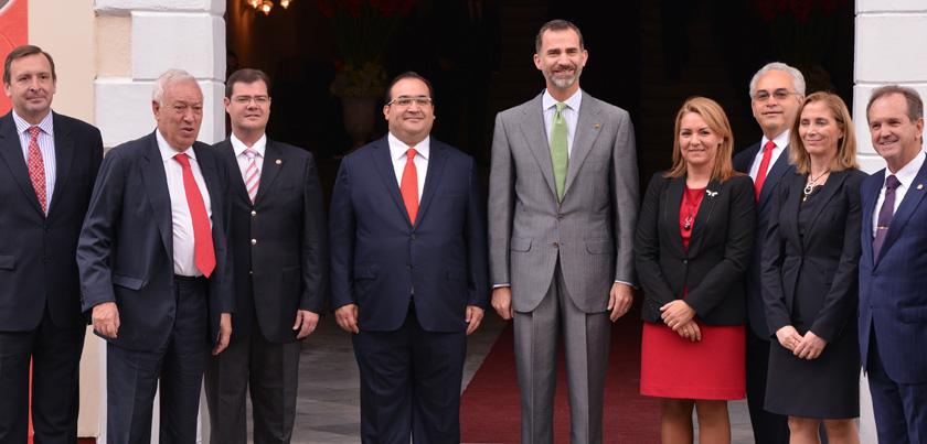 Recibe el gobernador Javier Duarte al Rey de España