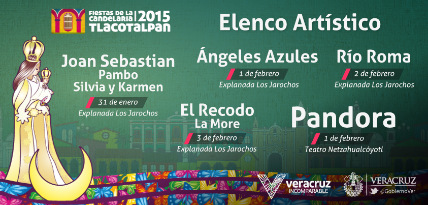 Un elenco artístico de lujo te espera en las Fiestas de La Candelaria, en Tlacotalpan