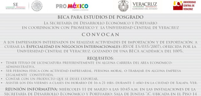 Ofrece Sedecop beca para estudios de posgrado