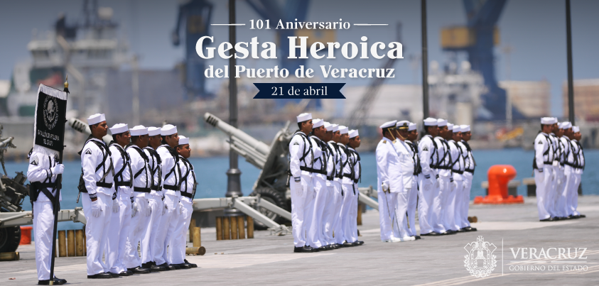 Conmemoran el 101 aniversario de la heroica defensa del puerto de Veracruz