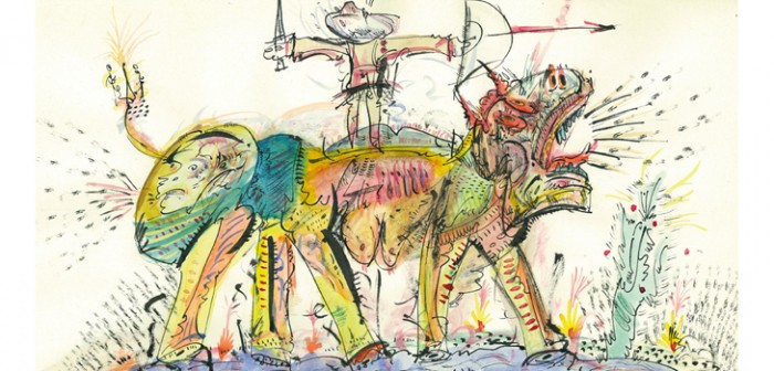 “Mala sangre-Bestiario”, de Alexis de Chaunac, en la pinacoteca Diego Rivera