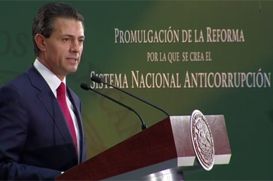 Ley anticorrupción, paso histórico que pone fin a impunidad: Peña Nieto