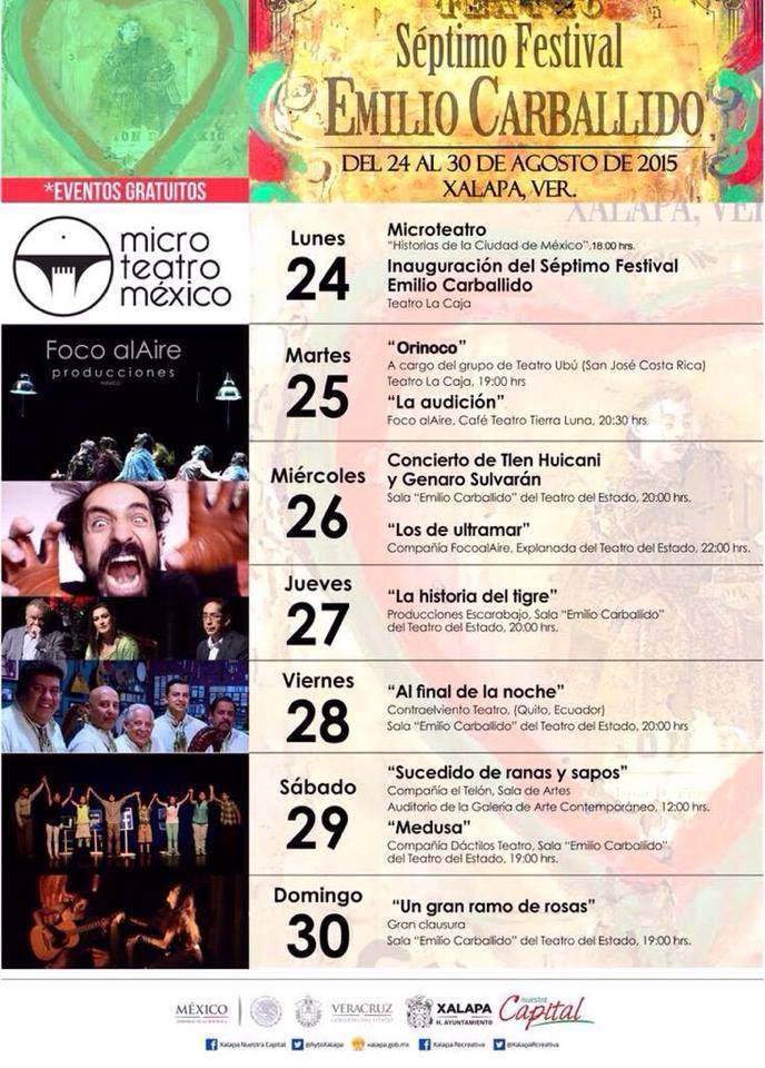 Con éxito inició el Festival Carballido en Xalapa