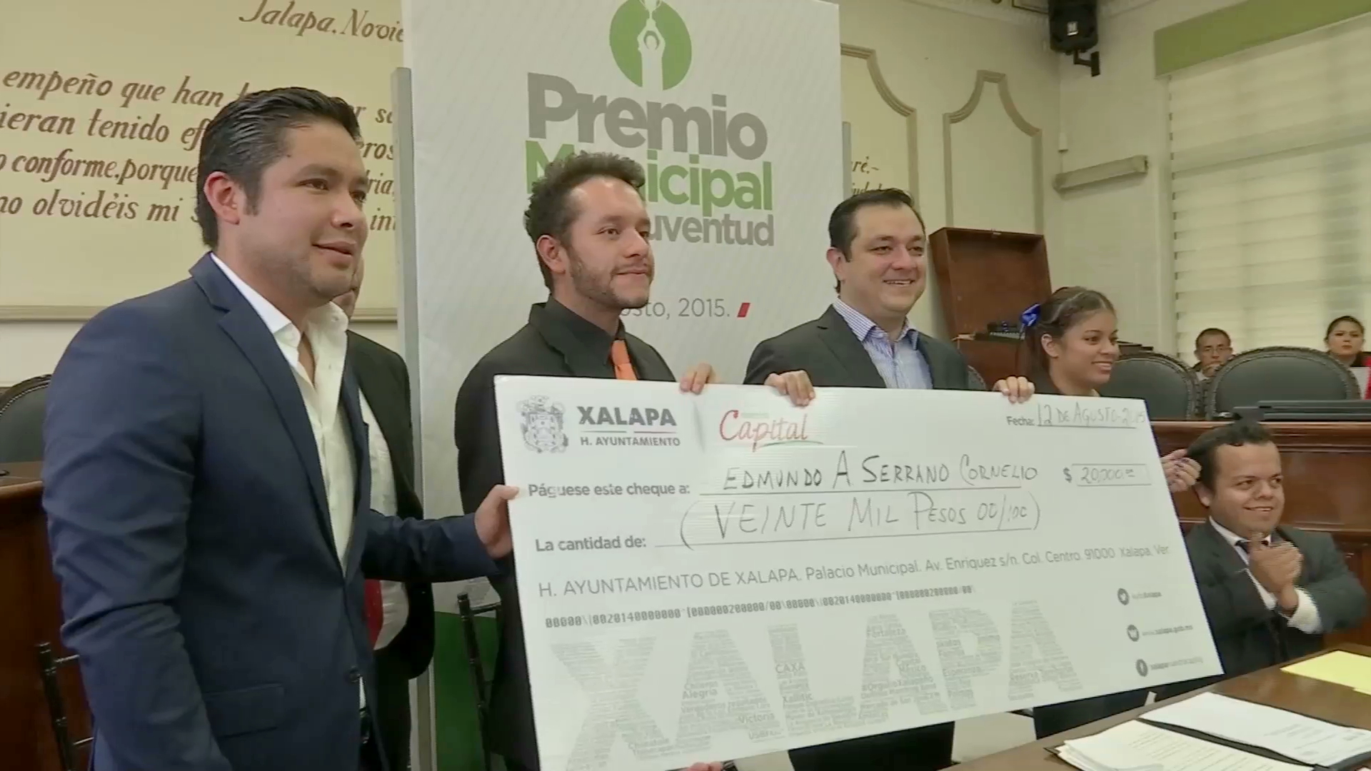 Ayuntamiento de Xalapa entrega el Premio Municipal de la Juventud
