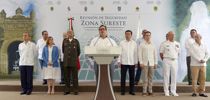 Coordinación entre entidades, clave para la seguridad del sureste de México: Javier Duarte