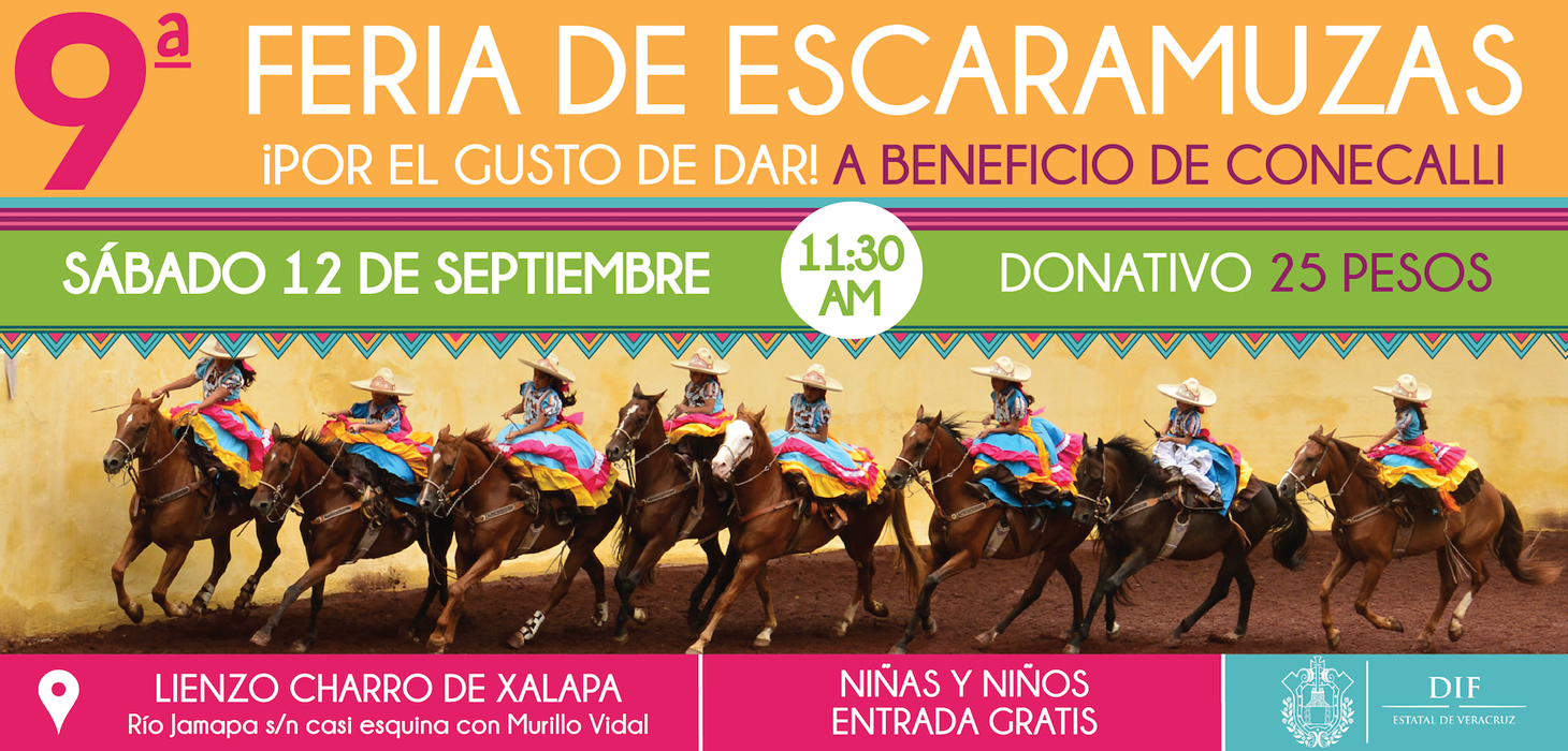 Asiste a la 9ª Feria de Escaramuzas en Xalapa, el 12 de septiembre